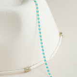 Gold Enamel Chain in Teal